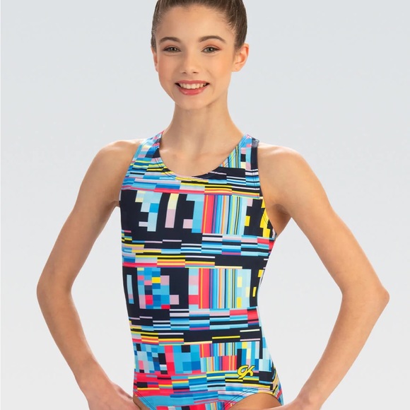 NWT Digital Blur Workout gymnastics tumbling dance Leotard Style #E4611